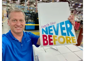 Jeff spent time at the plant during the busy yearbook season