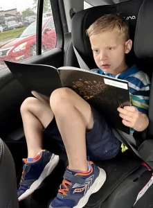 Teddy with his first yearbook