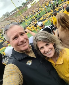 Jeff and his wife Julie enjoy going to Mizzou football and basketball games.