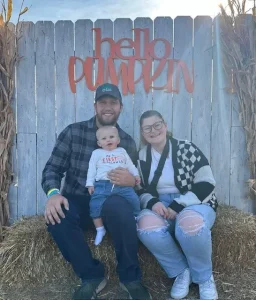 Stephanie’s daughter, Sydney, her son-in-law, Nick, and her grandson Hayden.